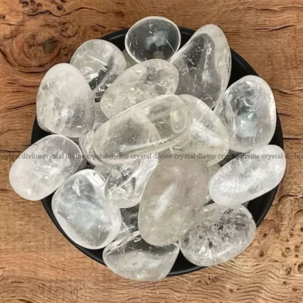 Clear Quartz Tumble Stone – Pack Of 5 (Creativity & Inspiration)
