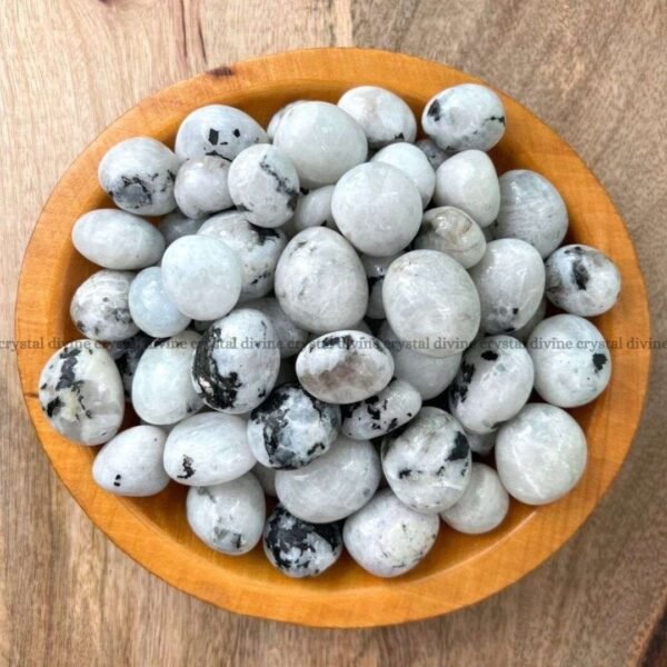 Rainbow Moonstone Tumble Stone Pack Of 5 (Calming & Stress Reduction)
