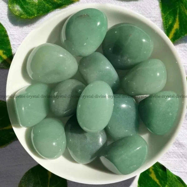 Green Aventurine Tumble Stone Pack Of 5 (Luck & Prosperity)