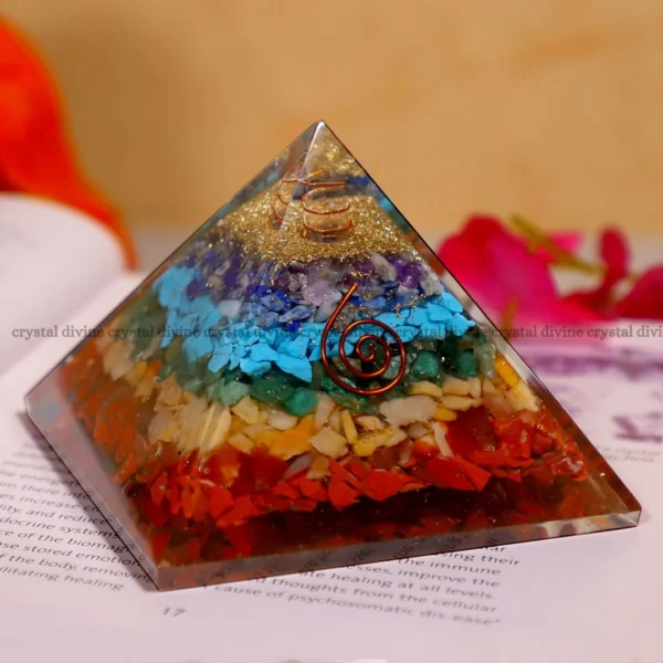 Seven Chakra Crystal Pyramid (Chakra Balancing & Energy Cleansing)
