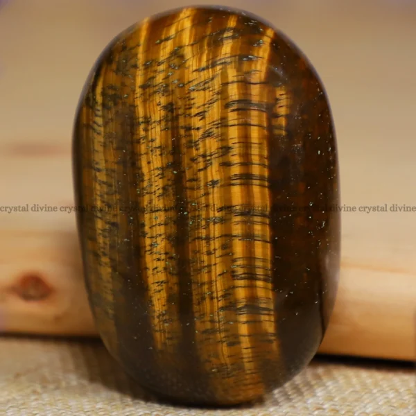 Tiger Eye Crystal Palm Stone (Manifestation & Willpower)