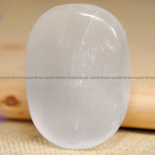 Selenite Crystal Palm Stone (Cleansing & Purification)