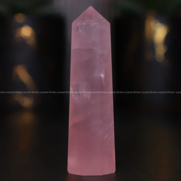 Rose Quartz Crystal Tower – 70 – 100 Grams (Love & Compassion)