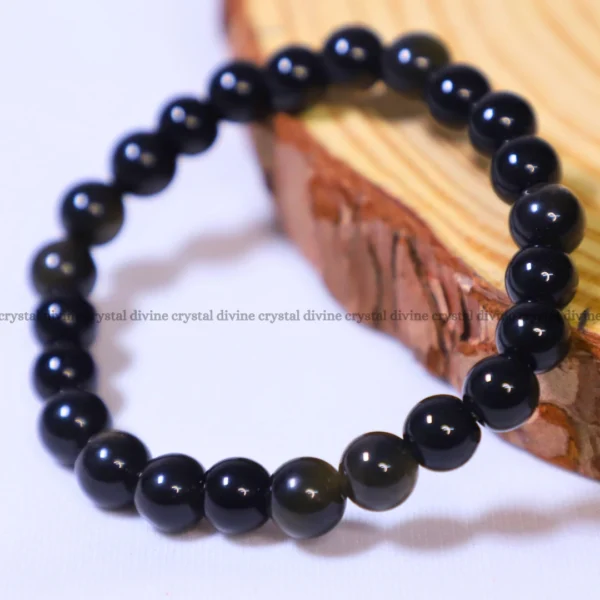 Black Obsidian Bracelet – 8 MM (Grounding & Protection)