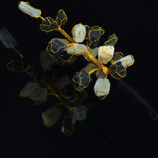 Selenite + Black Tourmaline Door Hanging (Cleansing & Purifying)