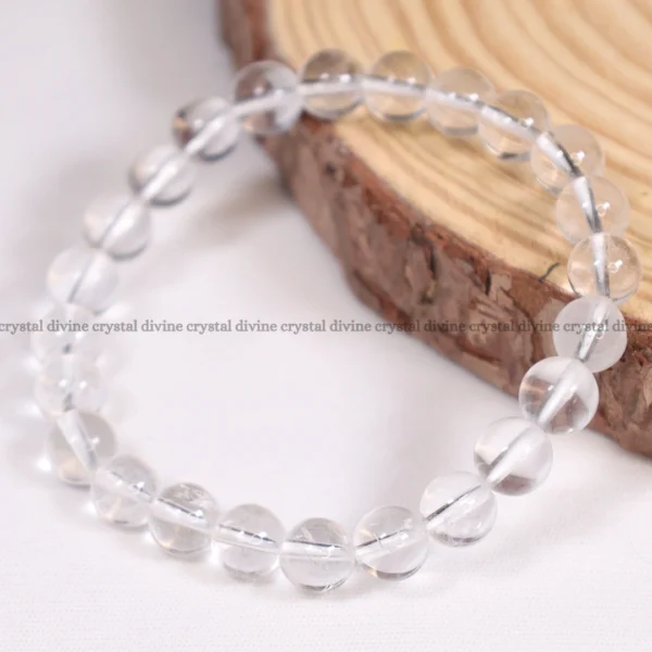 Clear Quartz Bracelet – 8 MM (Clarity & Focus)