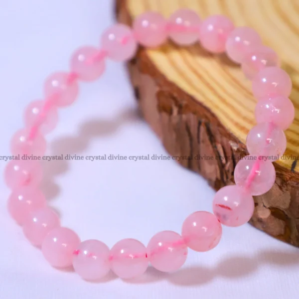 Rose Quartz Bracelet – 8 MM (Love & Relationships)