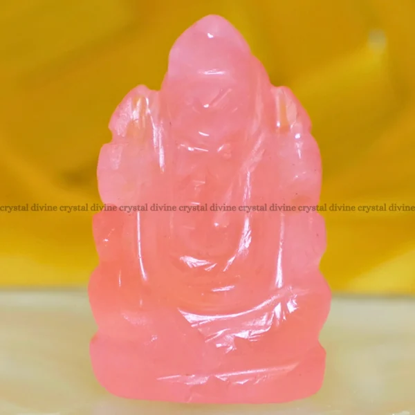 Rose Quartz Crystal Pocket Ganesha – 1 Inch (Love & Relationships)