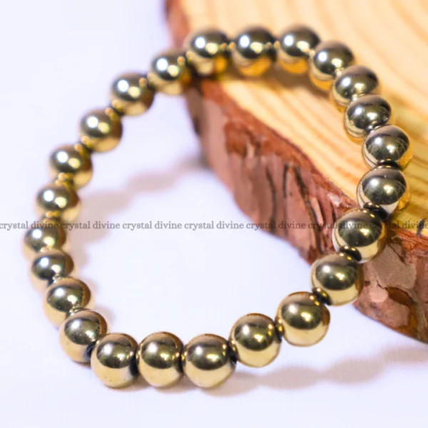 Golden Pyrite Bracelet – 8MM (Chakra Alignment)