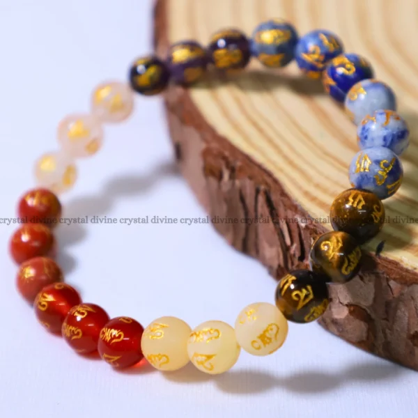 Om Mani Padma Bracelet – 8 MM (Mindfulness & Focus)