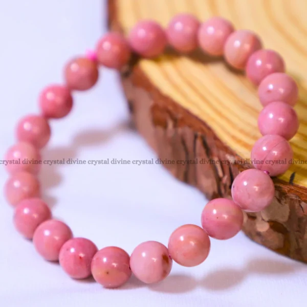 Pink Rhodonite Bracelet – 8MM (Emotional Stability)