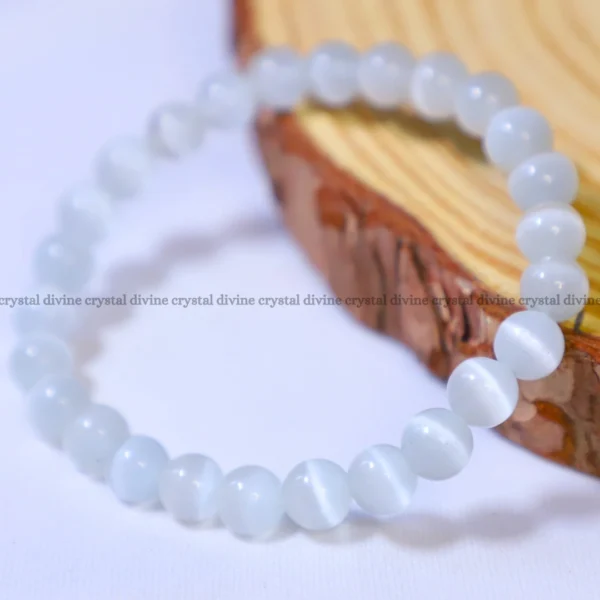 Selenite Bracelet – 8 MM (Cleansing & Purification)