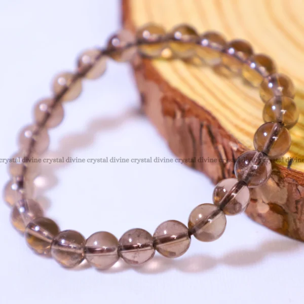 Smoky Quartz Bracelet – 8 MM (Grounding & Stabilizing)