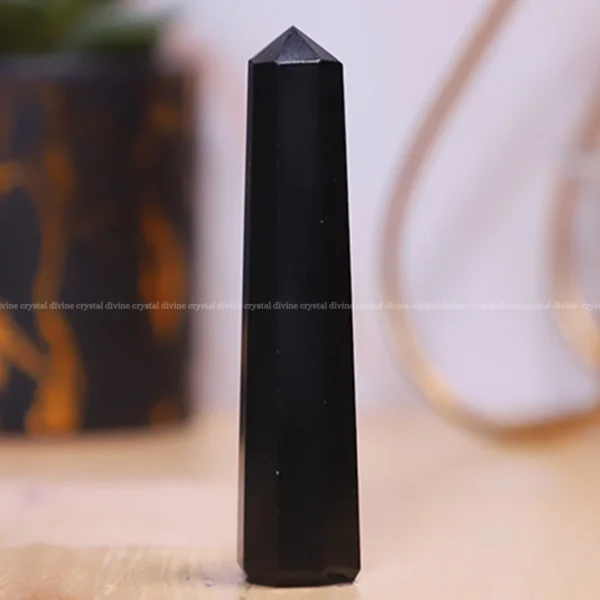 Black Tourmoline Crystal Tower – 70 – 100 Grams (Protection)