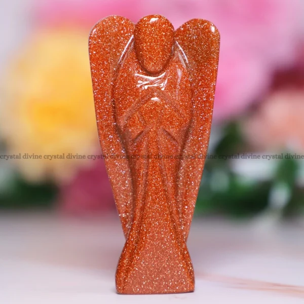 Golden Sandstone Crystal Angel (Vitality & Physical Well-Being)(3-inch)