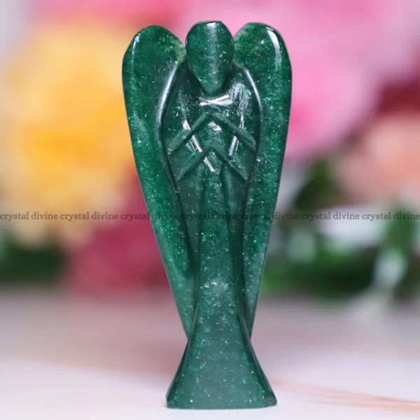 Green Jade Crystal Angel (Abundance & Prosperity)(3 inch)