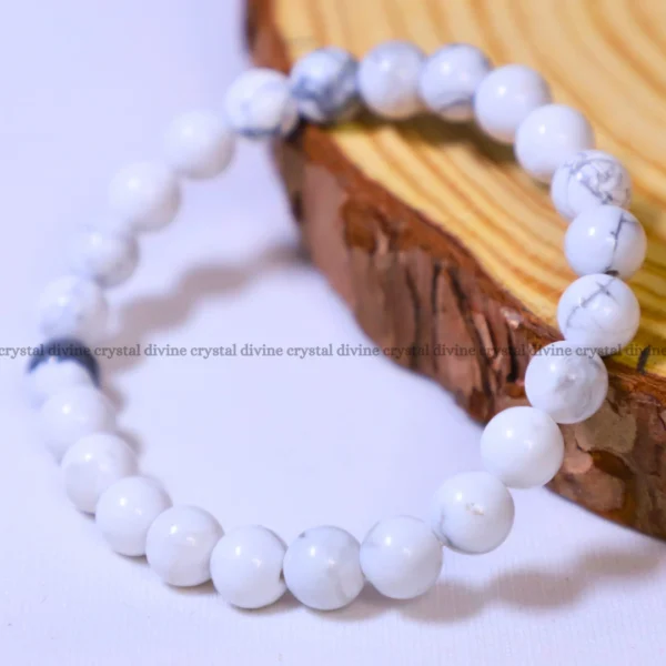 Howlite Bracelet – 8MM (Calming & Stress Reduction)