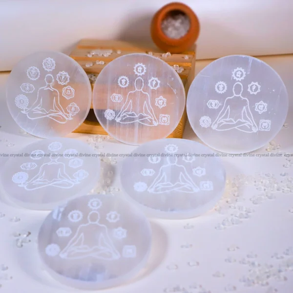 Meditation Selenite Charging Plate (Cleansing Energy & Recharging Crystals)