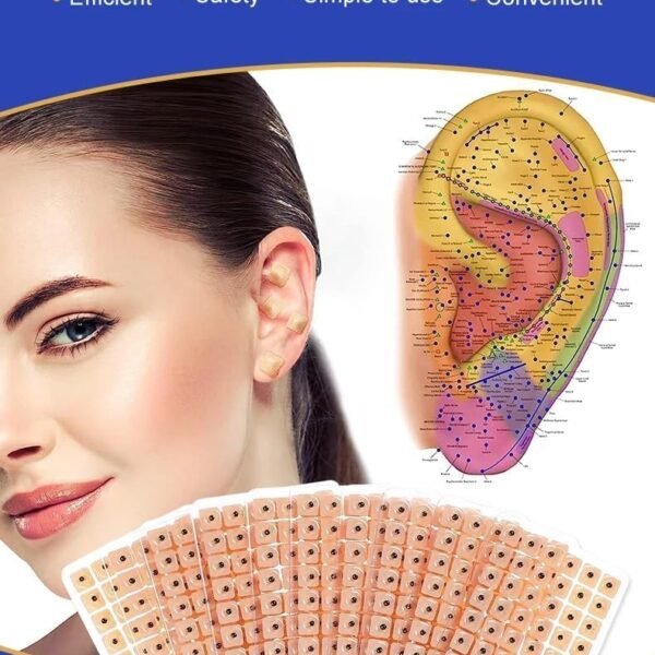 Auricular Ear Seeds – 100 Seeds (10 Strips per Pack) – Natural Acupressure Therapy