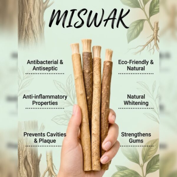 Natural Miswak Stick (Organic Datun) | Herbal Teeth Cleaning Stick