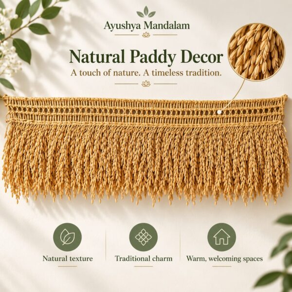 Natural Paddy Toran – Traditional Paddy Thoranam for Main Door & Pooja Room